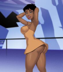 armpit armpits batman:_mystery_of_the_batwoman batman_(series) batwoman batwoman_(dcau) black_hair dc dc_comics dcau iceberg_lounge kathy_duquesne red_lipstick short_hair sunsetriders7 the_new_batman_adventures