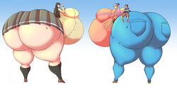 1boy 2girls ass belly big_ass big_belly big_breasts blue_jeans blue_pants breasts clothed clothing colossal_ass daisuke_motomiya dat_ass digimon digimon_adventure_02 dragonicxs enormous_ass fat_ass female giantess gigantic_ass gigantic_breasts gofenix hair hi_res huge_ass huge_belly huge_breasts human hyper hyper_ass jeans large_ass large_breasts male massive_ass massive_breasts miyako_inoue size_difference smaller_human smaller_male tagme thick_thighs voluptuous