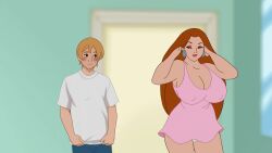 big_ass big_breasts cheating debra_(discreenvision) discreenvision inusen milf tagme the_secret_of_the_house very_long_hair