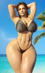 1girls 3d apex_legends big_ass big_breasts bikini dark-skinned_female female female_only huge_thighs joshuaproart latina loba loba_(apex_legends) respawn_entertainment solo_female swimsuit tattoo thick_thighs thunder_thighs thunderthighs two_tone_hair wide_hips