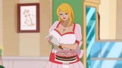 apron big_ass big_breasts blonde_hair discreenvision inusen lidia_(discreenvision) long_hair tagme the_secret_of_the_house