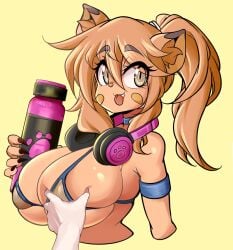 big_breasts breast_grab breasts cleavage female furry goya_(lucyfercomic) huge_breasts lucyfercomic original original_character tagme