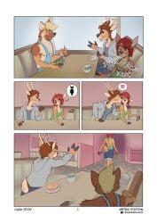 anthro anthro_on_anthro bathroom casual cheating cheating_girlfriend comic cuckold metric_fox page_1 sneaky sneaky_sex