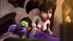 1boy 1girls 2019 3d 60fps ambiguous_penetration animated bed big_dom_small_sub black_hair bouncing_breasts breasts earrings female glowing_eyes gnome gnome_female greatm8 green_hair half-closed_eyes hi_res interspecies larger_male leg_grab loop lying male medium_breasts night_elf no_sound nude nude_female nude_male on_bed pointy_ears ponytail purple_skin reverse_cowgirl_position riding shorter_than_10_seconds sitting sitting_on_penis size_difference smaller_female smooth_animation source_filmmaker spread_legs straight video world_of_warcraft