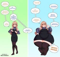 1girls 2024 aisaka_taiga bbw before_and_after belly big_belly big_hips big_thighs black_thighhighs bottom_heavy breast_envy breasts brown_hair chubby chubby_belly chubby_cheeks chubby_female color enormous_thighs fat fat_ass fat_belly fat_butt fat_face fat_female fat_fetish fat_legs fat_rolls fat_woman front_view gigantic_hips gigantic_thighs growth huge_hips huge_thighs inconvenient_ass large_belly large_hips large_thighs massive_hips massive_thighs obese obese_female petite petite_body petite_female shortstack simple_background small_breasts solo_focus text text_bubble thick_legs thick_thighs thighhighs thighs toradora! voluptuous waltzpurgis weight_gain wide_hips