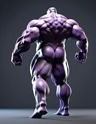 ai_generated male_only marvel muscular_ass muscular_back muscular_male thanos