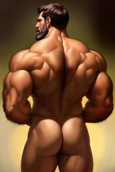 ai_generated beard father hairy_back male_only muscular_ass muscular_back muscular_male