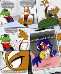 <3_eyes absurd_res amphibian anthro anthro_only avian beak beak_fetish beak_play beak_sex beakjob bird bodily_fluids canid canine comic cuckold cum cum_in_beak cum_in_mouth cum_inside cum_on_face domestic_pig duo falco_lombardi fox fox_mccloud frog furry furry_only genital_fluids group hand_on_stomach heart hi_res infidelity male male/male male_only mammal mind_break nintendo oral overweight overweight_male phone pigma_dengar pizzaozzy_(artist) protagonistsub_antagonistdom sex slippy_toad star_fox suid suina sus_(pig) text toad_(frog) ugly_on_cutie video_games