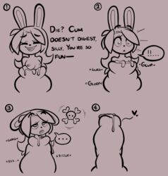 1girls ?/f anthro cock_vore cum cum_digestion death dialogue furry ninjin_(thehenwithatie) ninjin_(thewhitehen) original_character snuff tagme thehenwithatie thewhitehen vore