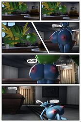 3d comic_page hyper hyper_breasts mega_swampert misdreavus pokemon rgtdwtbr source_filmmaker