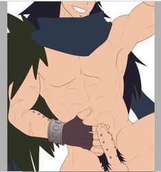 armpits catnappe143 erection fairy_tail gajeel_redfox male male/male male_only nude penis piercing seductive_smile