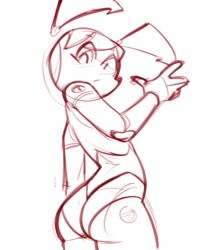 ass jenny_wakeman my_life_as_a_teenage_robot robot sketch smooth_skin tagme teelokay_(artist)