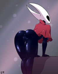 anonymouse ass breasts cape cloak hollow_knight hornet_(hollow_knight) presenting presenting_hindquarters presenting_pussy pussy red_cape