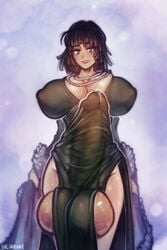 1futa areolae balls big_breasts breasts clothed clothing erection erection_under_clothes fubuki_(one-punch_man) futa_only futanari huge_balls huge_cock huge_testicles human hyper_penis large_breasts light_skin looking_at_viewer low-angle_view mostly_clothed nipple_bulge nipples one-punch_man pale_skin penis precum precum_through_clothing pwcsponson solo standing testicles