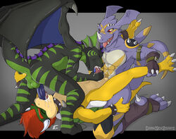 anthro bowser darknek0gami furry furry_only interspecies male male_only mario_(series) multiple_males nintendo sex straight_hair tagme yaoi