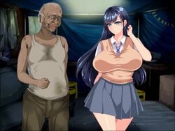 1girls 1male age_difference animated beggar clothing cum cum_in_mouth cum_on_clothes cum_on_face dark-skinned_male dirty dirty_penis game_cg hairy_male hairy_penis hobo homeless inferior_genes_(series) longer_than_one_minute mp4 old_man older_male older_man_and_teenage_girl oral sad sad_face school_uniform schoolgirl shy smegma smell smelling smelling_penis starworks tagme tainted_with_inferior_genes_(starworks) teenage_girl teenager text ugly_bastard ugly_man vagrant video younger_female