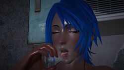 3d animated aqua_(kingdom_hearts) disney drooling fellatio_gesture fog hi_res highres honey_select kingdom_hearts looking_at_viewer mouth_open no_sound roseza short_playtime square_enix tagme tongue tongue_out video