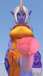 1futa 3d animal_genitalia balls big_balls big_breasts big_hips big_penis big_thighs breasts dickgirl erection exposed_penis flared_penis futa_only futanari guccisfm horn horsecock huge_balls huge_breasts huge_cock intersex large_breasts league_of_legends long_hair long_penis looking_at_viewer looking_down penis pink_penis pointy_ears ponytail pov purple_lips purple_skin simple_background solo soraka standing submissive_pov taker_pov tattoo testicles thick_thighs uncensored veiny_penis white_hair wide_hips yellow_eyes