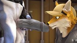 2boys 3d animated anthro anthro_only ass balls balls_deep ballsack big_penis blowjob body_fur bottomless butt canid canine connivingrat deepthroat digital_media_(artwork) duo erection eyes_closed face_fucking fellatio fish forced forced_oral fox furry furry_only gay gay_sex genitals hammerhead_(petruz) hand_on_head hybrid_penis interspecies male male/male male_only mammal marine mp4 muscles muscular_anthro muscular_male oral oral_penetration oral_sex orange_fur partial_male penis penis_in_mouth penis_sheath questionable_consent reluctant scalie scrotum sex shark sheathed_humanoid_penis sound submissive_male tail teeth testicles throat_fuck thrusting thrusting_into_mouth veiny_penis video voice_acted webm wolf_(petruz) yaoi