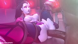 3d anal animated anus ass big_ass big_penis black_hair clothed_female clothed_female_nude_male club dark-skinned_male huge_ass huge_breasts huge_butt huge_cock huge_penis interracial large_breasts long_hair long_penis music night overwatch pink_eyes purple_skin shaking shaking_breasts sound the_firebrand vagina vaginal_masturbation video voice_acted widowmaker