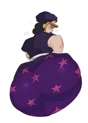 1girls ass_focus behemaid big_ass bubble_ass bubble_butt butt female female_focus female_only huge_ass jojo's_bizarre_adventure jojolion kei_nijimura massive_ass rear_view shounen_jump thick_ass tight_pants white_background