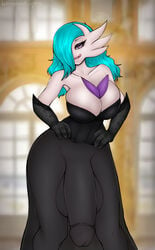 absurd_res balls_outline big_breasts breasts bulge clothing corset curvaceous curvy_figure dress elbow_gloves furry futa_only futanari gardevoir genital_outline gloves gynomorph hi_res hierophant_green_(artist) humanoid hyper intersex lace lingerie mega nintendo not_furry penis_outline pokémon_(species) pokemon pokemon_(species) pokemon_rse solo topwear video_games voluptuous