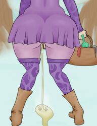 ass dress etcaos jojo's_bizarre_adventure peeing steel_ball_run sugar_mountain tights