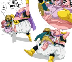 anal anal_sex babidi backsack chronoa cum cum_inside double_penetration dragon_ball fat_buu larger_male majin_buu no_eyewear penis_size_difference petite size_difference smaller_female vaginal_penetration