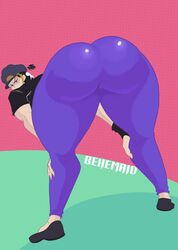 1girls ass ass_focus behemaid big_ass black_hair breasts bubble_ass bubble_butt clothed clothing dat_ass female female_only huge_ass human jojo's_bizarre_adventure jojolion kei_nijimura light-skinned_female light_skin long_hair massive_ass round_ass shounen_jump solo thick_ass tight_clothing