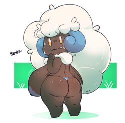 ass big_butt female furry gats huge_breasts nintendo pokémon_(species) pokemon pokemon_focus shiny_pokémon thick_thighs thong video_games whimsicott wide_hips