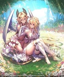 armor ass bikini_armor dress evertale high_heels high_resolution jeanne_(evertale) kakage no_bra shoes thighhighs very_high_resolution wings