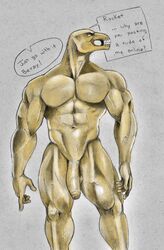 1boy abs beta_ray_bill biceps flaccid male male_only marvel muscular muscular_male nude obliques pecs ribs scalia solo solo_male triceps tush uncircumcised veiny