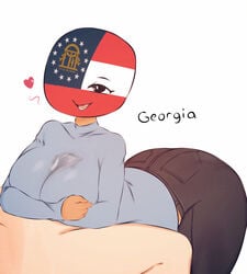 1boy 1boy1girl 1girls ass bent_over big_ass big_breasts big_butt breasts clothed clothed_female clothed_female_nude_male clothing colored countryhumans countryhumans_girl cum cum_between_breasts cum_in_clothes cum_on_body cum_on_breasts cum_on_chest cum_on_clothes cum_on_upper_body cum_under_clothes duo female female_focus flawsy fully_clothed georgia_(statehumans) humanoid large_ass large_breasts light_skin male nude nude_male outercourse paizuri paizuri_under_clothes pale_skin shirt simple_background sitting smile solo_focus statehumans statehumans_girl straight sweater tagme titfuck_under_clothes uncensored united_states_of_america_(countryhumans) white_background