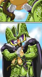 anal breast_grab breasts cell_(dragon_ball) darthglacier dragon_ball dragon_ball_z penis pussy straight_hair tagme vaginal_penetration