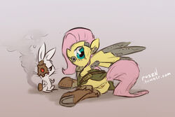 angel_bunny fluttershy_(mlp) friendship_is_magic my_little_pony straight_hair tagme