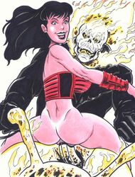 female ghost_rider human male marvel rob_durham straight straight_hair ultimates wanda_maximoff