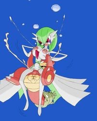 1girls female female_gardevoir female_pokemon frontierbrain gardevoir nintendo pokémon_(species) pokemon pokemon_(species) pokemon_rse reverse_cowgirl_position slowbro trainer