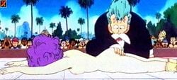 ass ass_grab breasts dragon_ball dragon_ball_(classic) female master_roshi naked ranfan screencap screenshot sexual_harassment sleeping straight_hair tagme