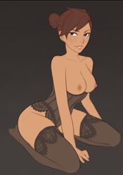 big_breasts brown_eyes brown_hair disney_channel disney_xd nipples star_wars star_wars_resistance