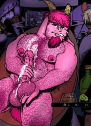 abs alcohol ambiguous_species animated anthro arm_hair background_character balls bar beverage biceps big_balls big_penis bodily_fluids body_hair bondage bottle bovid caprine chair chest_hair clothed clothing colored counter cum cum_on_balls cum_on_chest cum_on_penis cum_on_self digital_drawing_(artwork) digital_media_(artwork) dilly_goat ejaculation erection facial_hair fingers food fruit fur furniture genital_fluids genitals glass_table goat goatee green_eyes hair hairy hairy_balls harness holding_balls horn humanoid_genitalia humanoid_penis inside invalid_tag leather leather_harness leather_straps lime looking_at_viewer loop male mammal masturbation multiple_images muscular muscular_anthro muscular_male nipples nude olimacdoodles pecs penis pink_body pink_fur pink_hair pink_skin plant pubes public public_masturbation reclining shaded sitting solo vein veiny_penis watermark