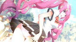 1girls arc_system_works ass big_ass big_breasts big_butt black_stripes butt_crack clothed clothed_female clothing female female_focus fingers huge_ass huge_breasts human large_ass large_breasts large_butt light-skinned_female light_skin multiple_boys pink_hair pink_panties purple_eyes red_bow_tie rei_nikaido shiny short_skirt sideboob stripes surprise surprised tree trees turnaround twintails upskirt watermark white_body white_shirt white_skin white_stripes world_end_syndrome worldend_syndrome