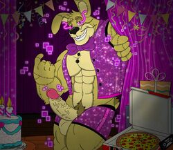 1boy bunny cake five_nights_at_freddy's five_nights_at_freddy's:_help_wanted gay glitchtrap male male_only penis pizza presenting_penis solo solo_male sondinker_fazbear's tagme