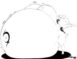 about_to_explode absorption ass belly big_ass big_belly big_breasts big_butt black_and_white breast_expansion breasts churn digestion enormous_belly female female_pred glorp gluttony going_to_pop huge_belly huge_breasts hyper_belly hyper_breasts modeseven monochrome navel oral_vore pressure ready_to_pop same_size_vore stomach_noises sweat tattoo thick_thighs vore