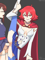 1futa 1girls akko_kagari choker female futa_on_female futanari leg_up little_witch_academia moe_grenadier oksandio shiny_chariot tagme vaginal_penetration vertical_splits