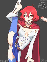 akko_kagari choker cum cum_in_pussy futa_on_female futanari leg_up little_witch_academia moe_grenadier oksandio shiny_chariot tagme vaginal_penetration vertical_splits