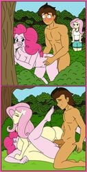 1boy 2girls angry ass bent_over bent_wrist bisexual breast_smother breasts caught caught_in_the_act clothed_female_nude_female clothed_female_nude_male commission copper_plume_(oc) doggy_style double_tribadism_on_penis equestria_girls fluttershy_(eg) fluttershy_(mlp) friendship_is_magic from_behind group_sex hasbro imminent_sex imminent_threesome instant_loss_2koma joining_in linedraweer lyndor my_little_pony nude nude_female nude_male original_character outdoor_nudity outdoor_sex outdoors penetration penis pinkie_pie_(eg) pinkie_pie_(mlp) pussy sex sideboob straight straight_hair threesome tribadism_on_penis vaginal_penetration yuri