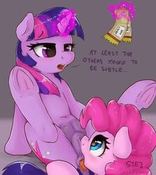 absurd_res anal anilingus anus crotchboobs dialogue dosh duo english_text equid equine female female/female feral feral_on_feral friendship_is_magic hi_res horn magic mammal my_little_pony non-human_areolae oral pinkie_pie_(mlp) puffy_anus rimming sex text twilight_sparkle_(mlp) unicorn yuri