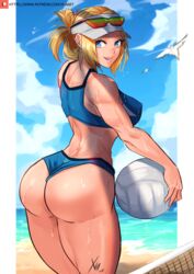 1girls beach lucia lucia_morgan request street_fighter street_fighter_v tagme tomboy volleyball volleyball_uniform