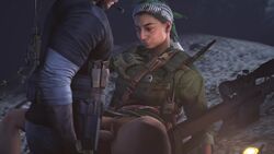 1boy 1girls 3d alex_keller animated arabian bottomless bottomless_female call_of_duty call_of_duty_modern_warfare claudia_doumit clothed_sex cum farah_karim female hetero interracial light-skinned_male light_skin male male/female middle_eastern modern_warfare modern_warfare_(2019) no_sound penis pokedudesfm sex soldier straight video webm