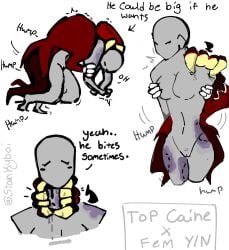 caine caine_(tadc) caine_(the_amazing_digital_circus) humping_ass stankyboi(artist) y/n y/n_(your_name)